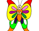 Desenho Borboleta  pintado por borboleta
