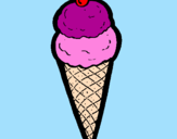 Desenho Cone de gelado pintado por kailane