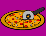 Desenho Pizza pintado por Beatriz