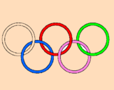 Desenho Argolas dos jogos olimpícos pintado por dudu
