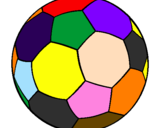 Desenho Bola de futebol II pintado por bola   colorida