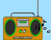 Desenho Radio cassette 2 pintado por Caio