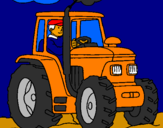 Desenho Tractor em funcionamento pintado por rdf