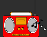Desenho Radio cassette 2 pintado por vinicius
