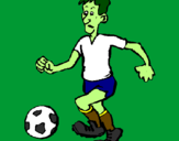 Desenho Jogador de futebol pintado por martin