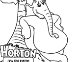 Desenho Horton pintado por meu leaozinho
