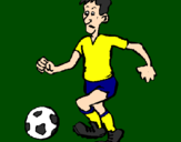 Desenho Jogador de futebol pintado por catarina