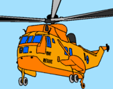 Desenho Helicoptero de resgate pintado por matheus