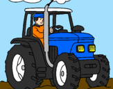 Desenho Tractor em funcionamento pintado por mauricio scheffer