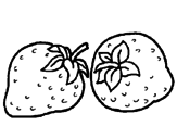 Desenho Morangos pintado por melao