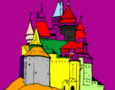 Desenho Castelo medieval pintado por felipe