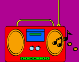 Desenho Radio cassette 2 pintado por igor