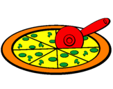 Desenho Pizza pintado por dan