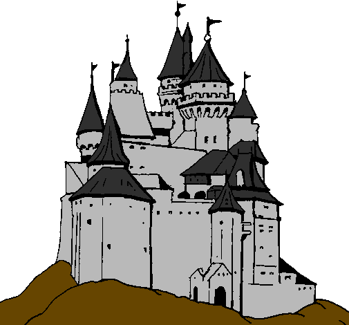 Desenho Castelo medieval pintado por gaabrieeel
