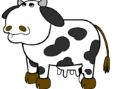 Desenho Vaca pensativa pintado por lucas