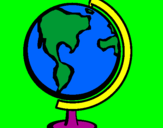 Desenho Bola do mundo II pintado por julia