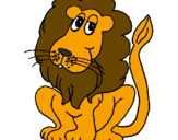 Desenho Leão pintado por leão