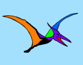 Desenho Pterodáctilo pintado por abner