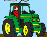 Desenho Tractor em funcionamento pintado por marcelo