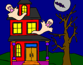 Desenho Casa do terror pintado por Mónica