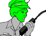 Desenho Polícia com um walkie pintado por wbjvvqfvxwzbbbczcfcdfczfe