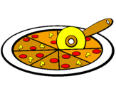 Desenho Pizza pintado por karina