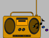 Desenho Radio cassette 2 pintado por sophia