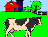 Desenho Vaca a pastar pintado por LUCAS