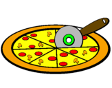 Desenho Pizza pintado por gui