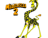 Desenho Madagascar 2 Melman pintado por Matheus