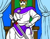 Desenho Cavaleiro rei pintado por yasmin cristina ribeiro