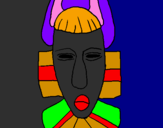 Desenho Máscara africana pintado por NACAXIMA