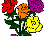 Desenho Ramo de rosas pintado por dj pezao