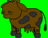 Desenho Vaca pensativa pintado por ivan
