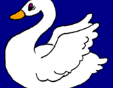 Desenho Cisne pintado por camilly