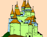 Desenho Castelo medieval pintado por Enzo Mendes