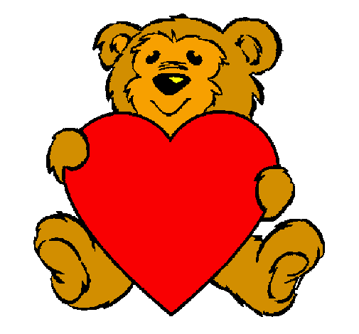 Desenho Urso apaixonado pintado por uroso do coração