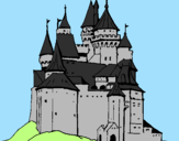 Desenho Castelo medieval pintado por witor