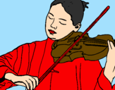 Desenho Violinista pintado por jairinhoo