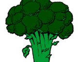 Desenho Brócolos pintado por ka