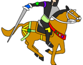 Desenho Cavaleiro a cavalo IV pintado por pedro arthur