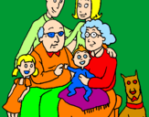 Desenho Família pintado por familha x