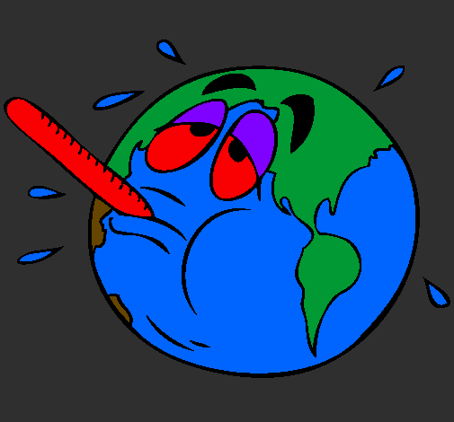 Desenho Aquecimento global pintado por lady gaga