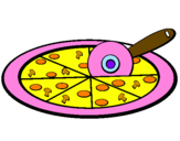 Desenho Pizza pintado por Joana
