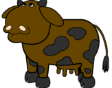 Desenho Vaca pensativa pintado por Lívia I.L.