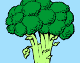 Desenho Brócolos pintado por elia