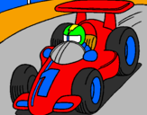 Desenho Carro de corrida pintado por matheus