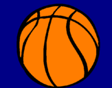 Desenho Bola de basquete pintado por duda