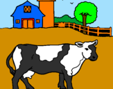 Desenho Vaca a pastar pintado por Quel Sapita