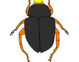 Desenho Escaravelho pintado por antonio